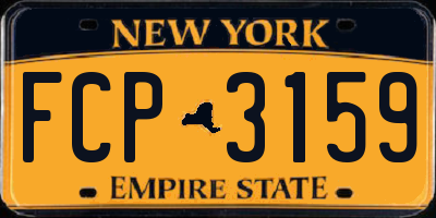 NY license plate FCP3159
