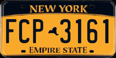 NY license plate FCP3161