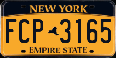 NY license plate FCP3165