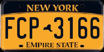 NY license plate FCP3166
