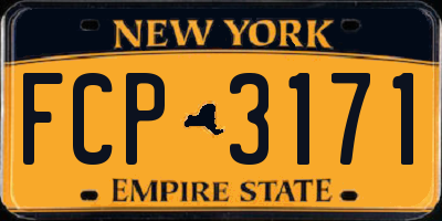 NY license plate FCP3171