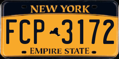 NY license plate FCP3172