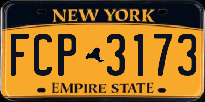 NY license plate FCP3173