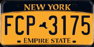 NY license plate FCP3175