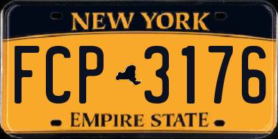 NY license plate FCP3176