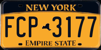 NY license plate FCP3177