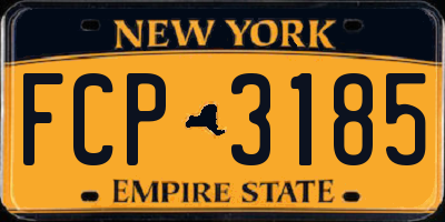 NY license plate FCP3185