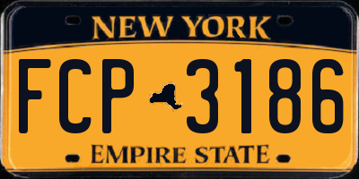 NY license plate FCP3186