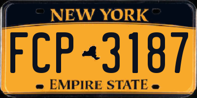 NY license plate FCP3187