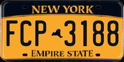 NY license plate FCP3188