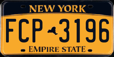 NY license plate FCP3196