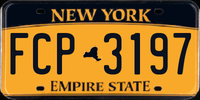 NY license plate FCP3197