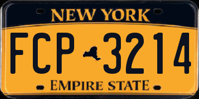 NY license plate FCP3214