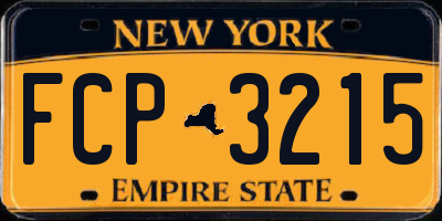 NY license plate FCP3215