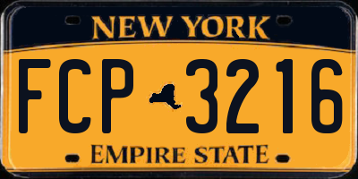 NY license plate FCP3216