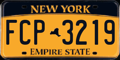 NY license plate FCP3219
