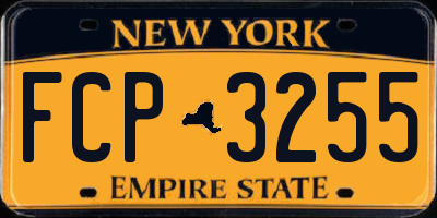 NY license plate FCP3255