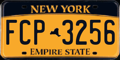 NY license plate FCP3256