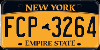 NY license plate FCP3264