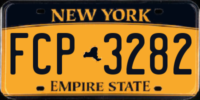 NY license plate FCP3282