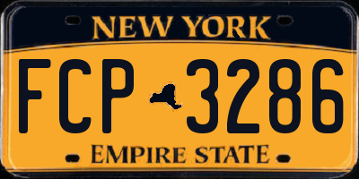 NY license plate FCP3286
