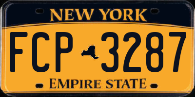 NY license plate FCP3287
