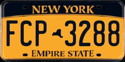 NY license plate FCP3288
