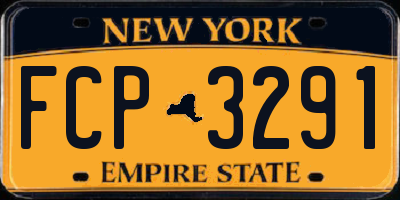 NY license plate FCP3291
