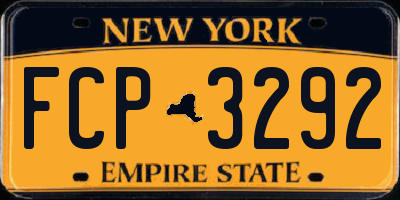 NY license plate FCP3292