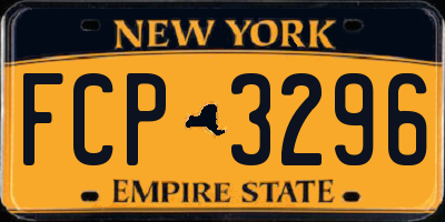 NY license plate FCP3296