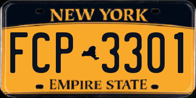 NY license plate FCP3301