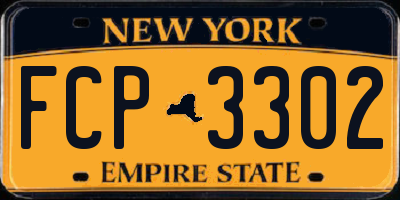 NY license plate FCP3302
