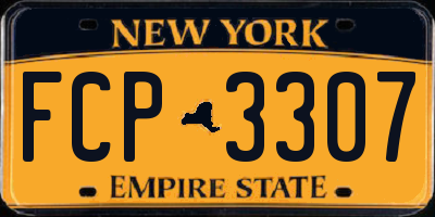 NY license plate FCP3307