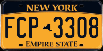 NY license plate FCP3308