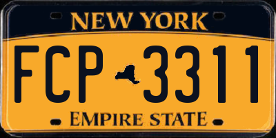 NY license plate FCP3311