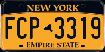 NY license plate FCP3319