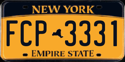NY license plate FCP3331