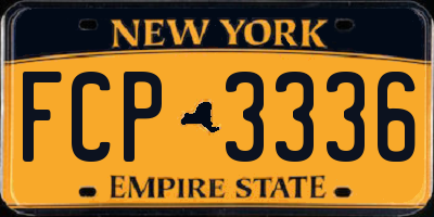 NY license plate FCP3336