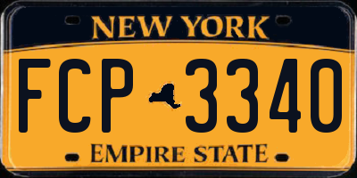 NY license plate FCP3340
