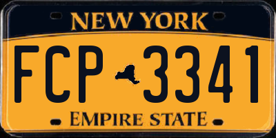 NY license plate FCP3341