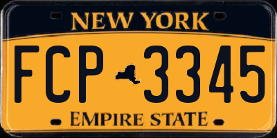 NY license plate FCP3345