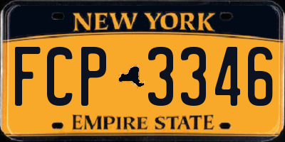 NY license plate FCP3346