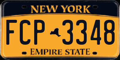 NY license plate FCP3348