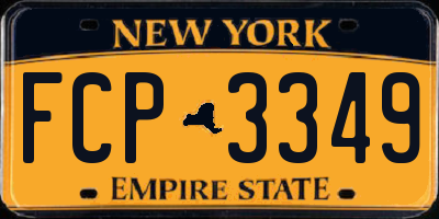 NY license plate FCP3349