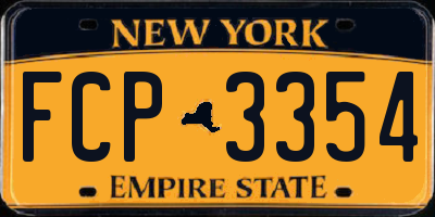 NY license plate FCP3354