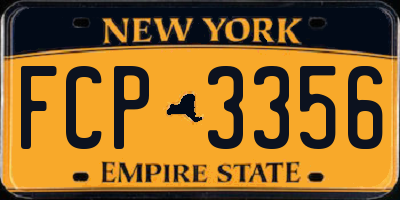 NY license plate FCP3356