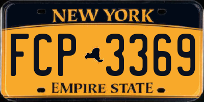 NY license plate FCP3369