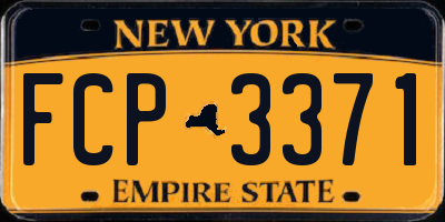 NY license plate FCP3371