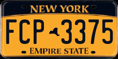 NY license plate FCP3375