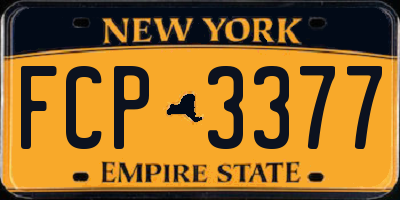 NY license plate FCP3377